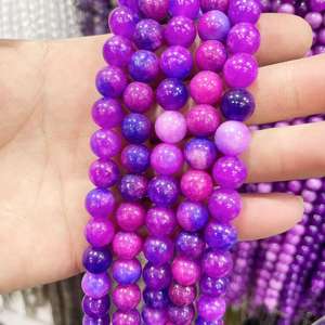 Cuentas de Piedras Preciosas Naturales de 8 mm al por Mayor, Cuentas Sueltas de Ágata Charoite Púrpura, Cuentas de Sugilita para Hacer Pulseras y Joyería - Product Image 3