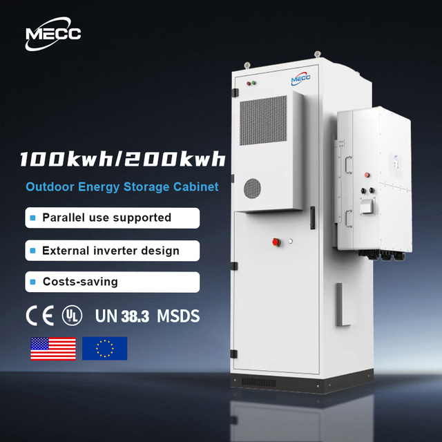MECC 100kW 200kWh Outdoor Containerized BESS LiFePO4 Battery Cabinet Commercial Industrial Solar Energy Storage Cabinet