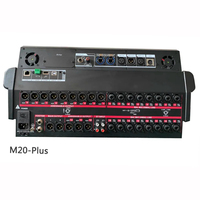 Console de mixage audio professionnelle Paulkitson M20 PLUS, mixeur numérique 20 canaux pour DJ avec système en métal