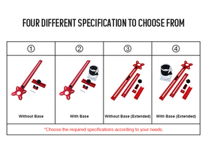 Hợp kim nhôm vật liệu tủ phần cứng DIY Dowel hướng dẫn định vị chế biến gỗ công cụ jigs 3 trong 1 phay vòng tròn Router Punch - Product Image 5