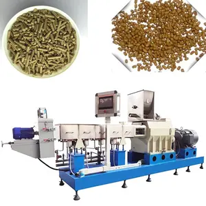 automatic fish floating feed pellets manufacturing machine tilapia fish food pallet machine make production