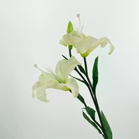 Fleur artificielle double face en PVC souple, simulation de lys, pour décoration de mariage, arrangement de fête et décoration de salon