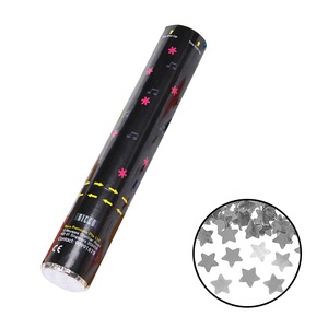 กระดาษที่มีสีสันสําหรับงานแต่งงานงานปาร์ตี้ Poppers ย่อยสลายได้ขนาดใหญ่ 4 Shot ผงคอนเฟตตี้สีดําและทอง Co2 คอนเฟตตี้แคนนอน - Product Image 4