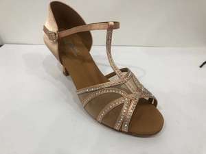 Chaussures de <span class=keywords><strong>danse</strong></span> de salon en satin de soie pour femmes Salsa Samba <span class=keywords><strong>Kizomba</strong></span> - Product Image 5