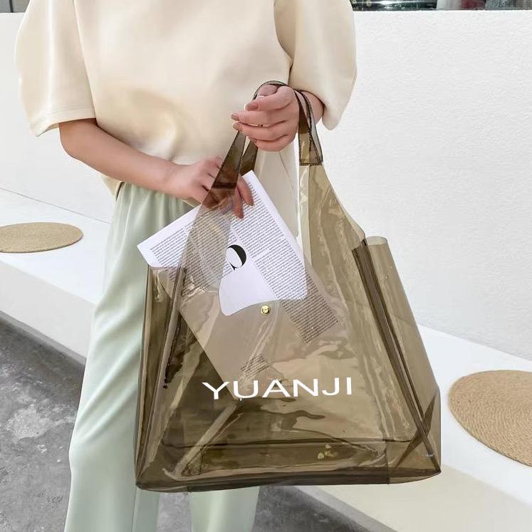 Custom Logo PVC Transparent Tote Handbag