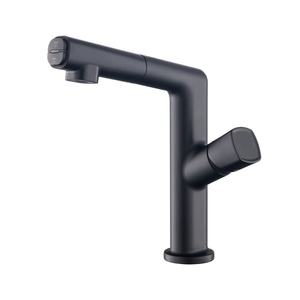 <span class=keywords><strong>Robinet</strong></span> de lavabo à poignée unique pour salle de bain, hôtel, villa, <span class=keywords><strong>robinet</strong></span> de lavabo noir, <span class=keywords><strong>robinet</strong></span> de lavabo sanitaire, modes de distribution d'eau commutables - Product Image 1