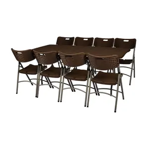Silla <span class=keywords><strong>de</strong></span> ratán <span class=keywords><strong>de</strong></span> imitación para exteriores, mesa <span class=keywords><strong>de</strong></span> comedor y patio nórdico para exteriores, balcón y ocio - Product Image 1