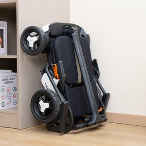 Scooter de mobilité pliable tout-terrain, moteur 120W, 20KG léger, siège plus grand, rangement, fauteuil inclinable réglable - Product Image 3