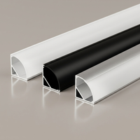 Profilé en alliage d'aluminium pour éclairage linéaire à montage en surface, bande LED durable, profil LED pour plafond