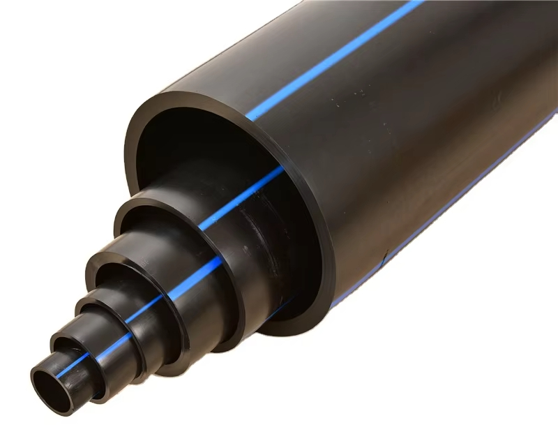Фабрика BOXI, настраиваемая гофрированная труба высокого давления из HDPE DN500 DN800, гибкая труба для водоснабжения и дренажа