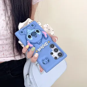 Funda de Silicona Suave con Diseño de Dibujos Animados y Soporte para Teléfono con Agarre de Cabeza 3D para Samsung Galaxy S24 Ultra S23 Plus S22 S21 S20 FE S24 Plus A54 - Product Image 5