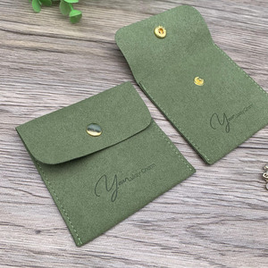 Bolsa de Regalo Personalizada de Microfibra para Anillos, Collares y Pendientes, Bolsa para Joyería con Botón - Product Image 3