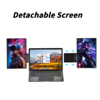 Moniteur portable double pliable 15,6 pouces 1080P FHD IPS, extension d'écran d'ordinateur portable avec haut-parleur intégré, Plug & Play pour Windows et Mac