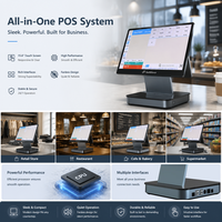 Caja Registradora POS Android de Doble Pantalla Más Vendida, con Certificación CE y ROHS, Hardware Personalizado de Fábrica, Sistema POS OEM ODM para Tiendas Minoristas
