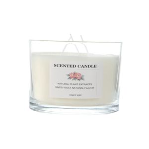 Wholesale Private Label clear Glass Jar 3 <strong>Wick</strong> Flameless Scented <strong>Candles</strong>