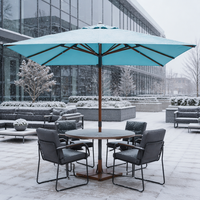 Parasol de marché en aluminium avec fonctionnement facile par ressort à gaz, couleur de toile personnalisable, pour jardin et loisirs, protection solaire