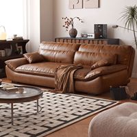 Canapé-lit moderne de luxe en bois pour salon et chambre, fauteuil inclinable souple et pliable en cuir, 2 places, design élégant pour la maison