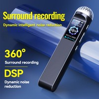 Grabadora de Voz Digital WAV con Grabación Panorámica Envolvente, Reducción de Ruido HD, Activación por Voz, USB, Aleación de Zinc, 4200min, para Reuniones
