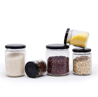 Grosir disesuaikan Mini 100ml-120ml stoples kaca transparan heksagonal berbentuk ukuran unik tersedia untuk makanan kosmetik Jam Jelly