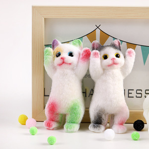 Jouet en peluche chat qui fait la main, chat de simulation à presser et apaisant, jouet Taba Squishy Tpr mignon et moelleux - Product Image 3
