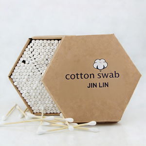 FOREST DAY Square, cotons-tiges biodégradables en bambou et <span class=keywords><strong>coton</strong></span>, boîte en papier jetable pour le nettoyage des oreilles et l'application de maquillage - Product Image 1