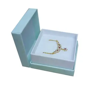 custom blue cute two piece jewelry ring necklace paper gift box with logo little jewelry box packing jewelry boxes