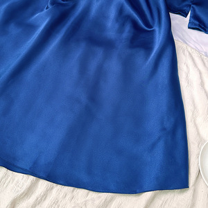 Conjunto de Pijama de Satén Cómodo para Mujer, Camisola de Color Sólido, Pantalones Cortos, Pantalones Largos, Camisón Holgado para Mujer - Product Image 5