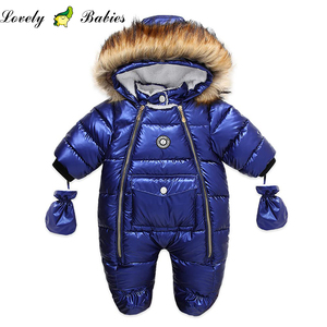 Lovelybabies Infant Baby Boys Girls Winter Snowsuit Romper Hood Footie Outwear Toddler <strong>Jumpsuit</strong> Down Coat <strong>Jacket</strong> - Product Image 1