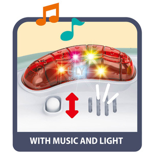 Nouveau design, trotteur bébé pliable portable, cadre en acier inoxydable, 4 roues, fonction poussoir, fonctionnalités musicales, capacité de charge de 15 kg, à partir de <span class=keywords><strong>6</strong></span> <span class=keywords><strong>mois</strong></span> - Product Image 3