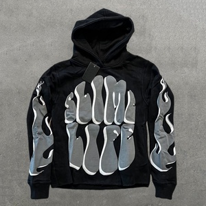 Sudadera Unisex Y2K de Algodón de 450 g/m², Estilo Urbano con Estampado, Dobladillo Recortado y Capucha para Otoño - Product Image 3