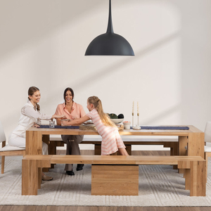 <span class=keywords><strong>Table</strong></span> à manger <span class=keywords><strong>extensible</strong></span> en bois massif Longstar, <span class=keywords><strong>style</strong></span> <span class=keywords><strong>scandinave</strong></span>, <span class=keywords><strong>table</strong></span> à manger en bois, <span class=keywords><strong>table</strong></span> console en forme de U pour salle à manger - Product Image 2