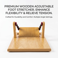 Corrector de Pie Plano y Juanetes de Madera Plegable y Ligero, Entrenador de Rehabilitación para Dedos del Pie, Ejercitador de Fuerza Muscular Plantar Elástico