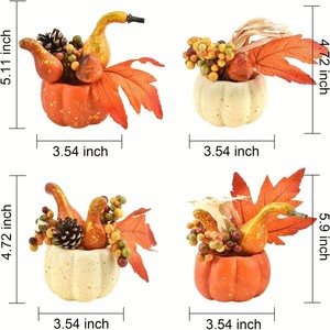 Lot de Décorations Florales d'Automne en Mousse de Haute Qualité Kangning : Citrouilles, Feuilles d'Érable Artificielles et Baies pour Halloween et Thanksgiving - Product Image 6