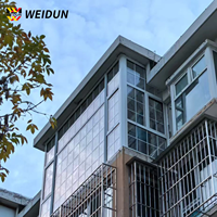 WEIDUN Design moderne insonorisé isolé pont cassé porte en aluminium fenêtre en verre à trois couches verre intérieur scellé appartement