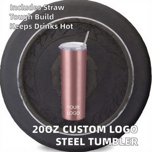 Custom Logo 20oz Skinny Tumbler 304 Stainless Steel Vacuum <b>Insulated</b> Eco-Friendly Travel <b>Mug</b> with Straw for Daily Outdoor Use - Product Image 2