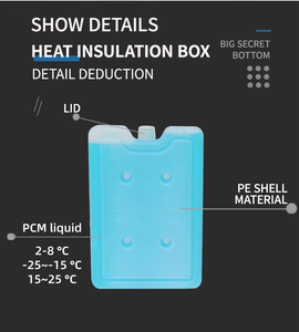 Wholesale Leakproof Customizable Shapes Cooler Box Use HDPE Reusable Gel Ice Pack <strong>Freezer</strong> Gel <strong>Block</strong> for Cold Chain Storage - Product Image 3