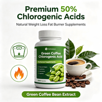 Extracto de Café Verde Premium con 50% de Ácidos Clorogénicos para la Pérdida de Peso Natural, Suplementos Quemagrasas
