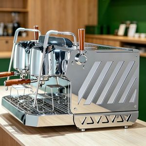 Cafetera Profesional Comercial de 2 Grupos, Cafetera Semiautomática con Bomba, Máquina de Espresso - Product Image 4