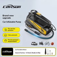 Compresseur d'air portable pour voiture avec écran LED numérique, gonfleur de pneus électrique intelligent éclairé, en alliage et ABS, recharge USB