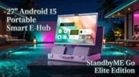 Moniteur intelligent portable 27 pouces Android 15 en forme de valise, batterie longue autonomie, distribution mondiale, usine de niveau 1