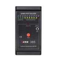 Testeur de résistance de surface VICTOR 385 ESD, mesureur numérique de résistance à la terre conforme à la norme ASTM D257 pour matériaux antistatiques