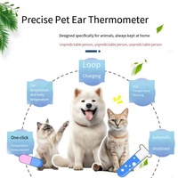 Thermomètre auriculaire pour animaux de compagnie EF-07 pour chats et chiens Capteur flexible précis avec écran LED Convient aux animaux d'élevage, aux chiots et aux animaux de compagnie
