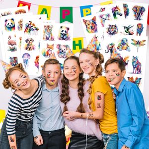 Tatuajes temporales de animales para niños, niñas y niños pequeños, pegatinas de tatuaje bonitas a prueba de agua, favores de fiesta de cumpleaños divertidos - Product Image 4