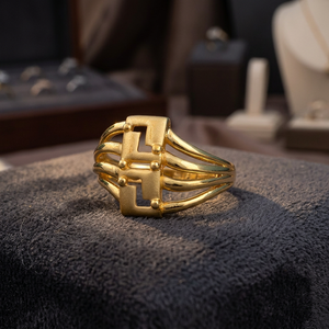 Trendy 18K Solid Gold Religious Band <b>Ring</b> for <b>Couples</b> Sleek Everyday Jewelry Wedding Engagement Party Anniversary Gift India - Product Image 1