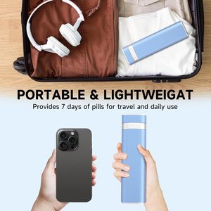 Distributore di pillole 7 giorni PP senza BPA A-172 da viaggio settimanale porta pillole integratori e scatola di plastica per Organizer di farmaci - Product Image 6