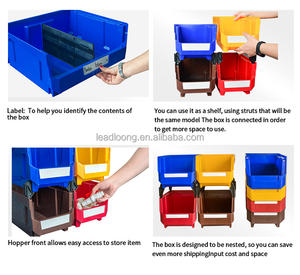 HOTスタッカブルプラスチックツールボックスウェアハウスラックスクリューハードウェア分類小型部品収納ボックスワークショップオーガナイザー厚く - Product Image 2