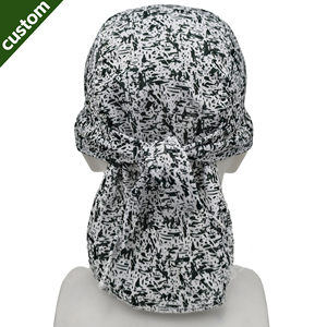 Casquette de travail unisexe réglable à motif camouflage léopard rayé, avec bandeau anti-transpiration, pour hommes et femmes, à nouer à l'arrière, pour infirmières, personnel et usage professionnel, type durag - Product Image 4