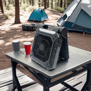 <span class=keywords><strong>Ventilador</strong></span> eléctrico portátil de pie para el hogar con batería recargable para exteriores - Product Image 1