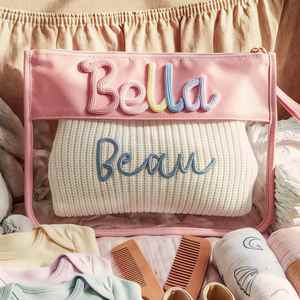Embroidery Fashion Mixed Colors Beach <b>Bag</b> Organizer Custom Name Waterproof Wet Pouch Swim Clear <b>Sunscreen</b> Toiletry - Product Image 5