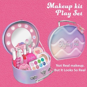Kit <span class=keywords><strong>de</strong></span> <span class=keywords><strong>maquillage</strong></span> pour enfants, fards à paupières en plastique rose, non tachants, pour <span class=keywords><strong>jeux</strong></span> <span class=keywords><strong>de</strong></span> rôle <span class=keywords><strong>de</strong></span> <span class=keywords><strong>princesse</strong></span>, jouets pour filles - Product Image 3